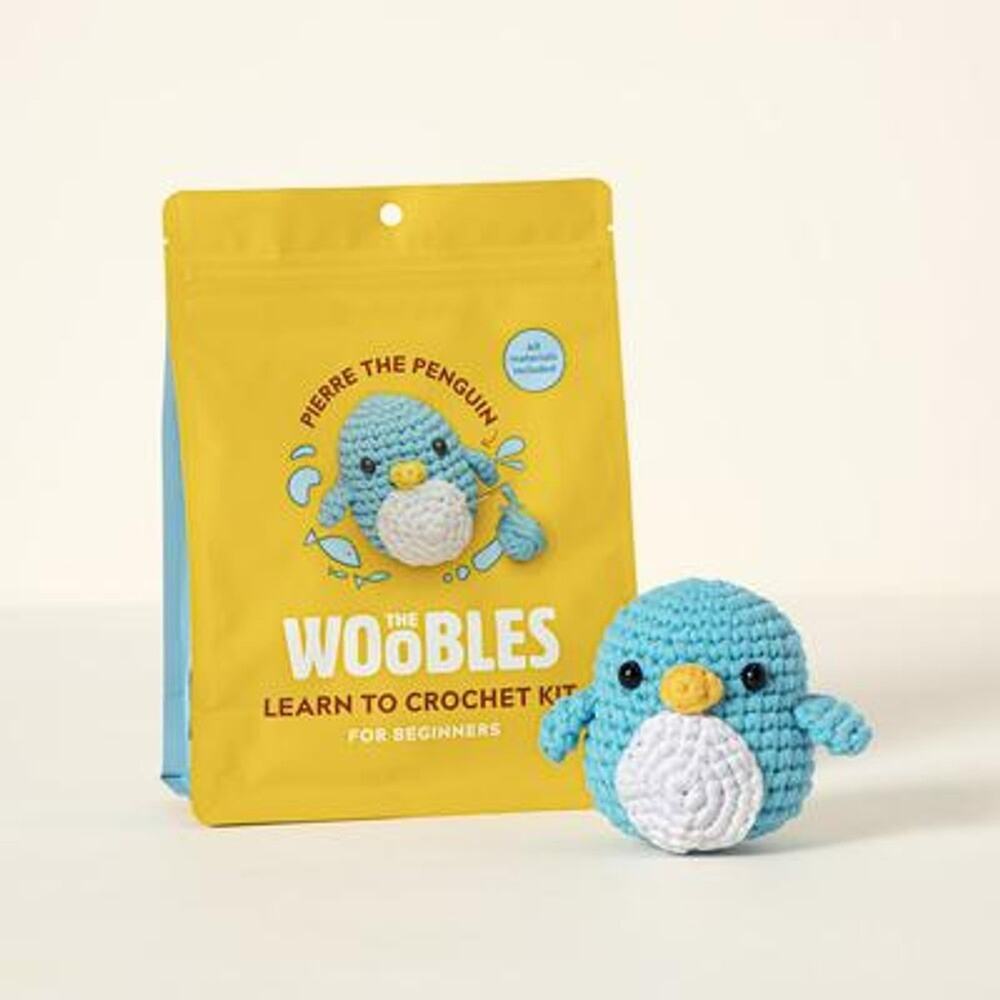 The Woobles Pierre the Penguin Learn to Crochet Kit Beginner Friendly